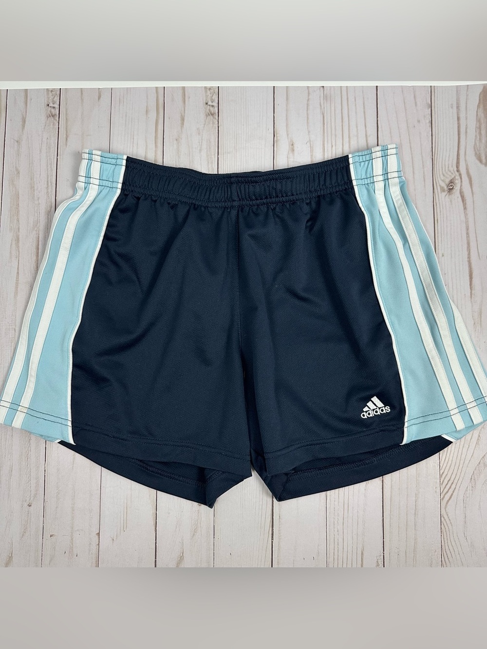 ADIDAS women's 3 stripe athletic shorts - size medium